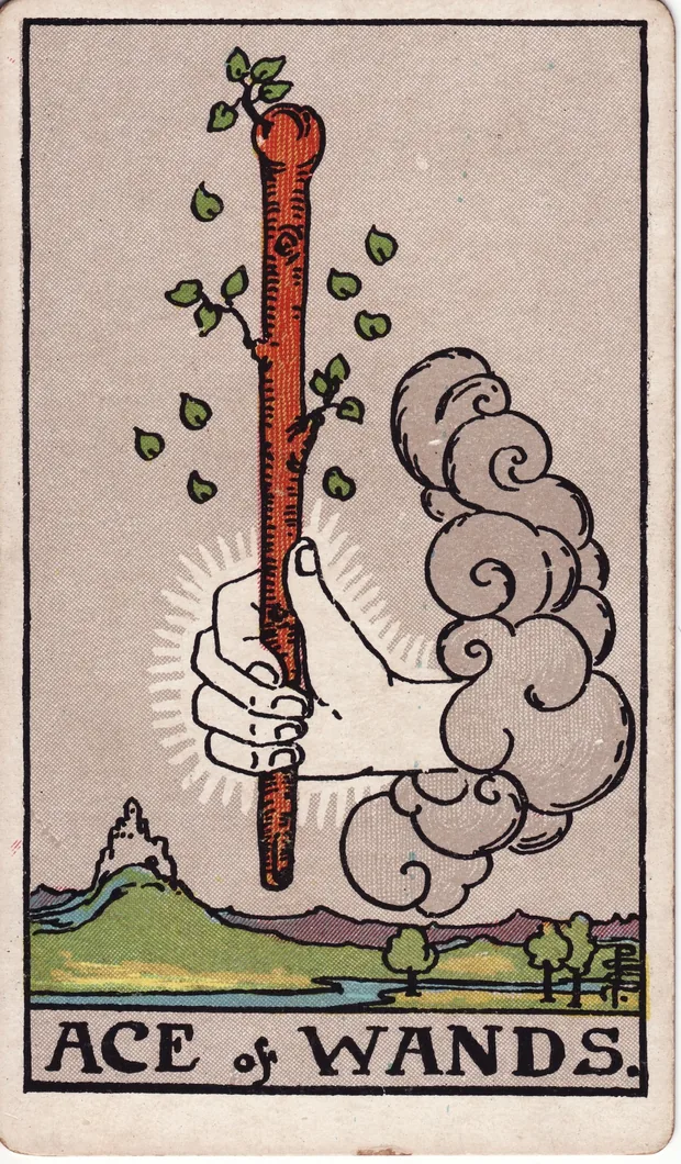 As de Bastos, baraja Waite-Smith de 1910