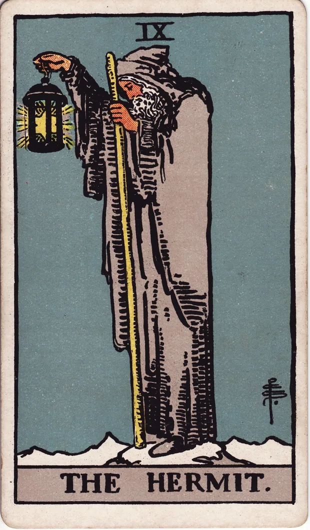 El Ermitaño, baraja Waite-Smith de 1910