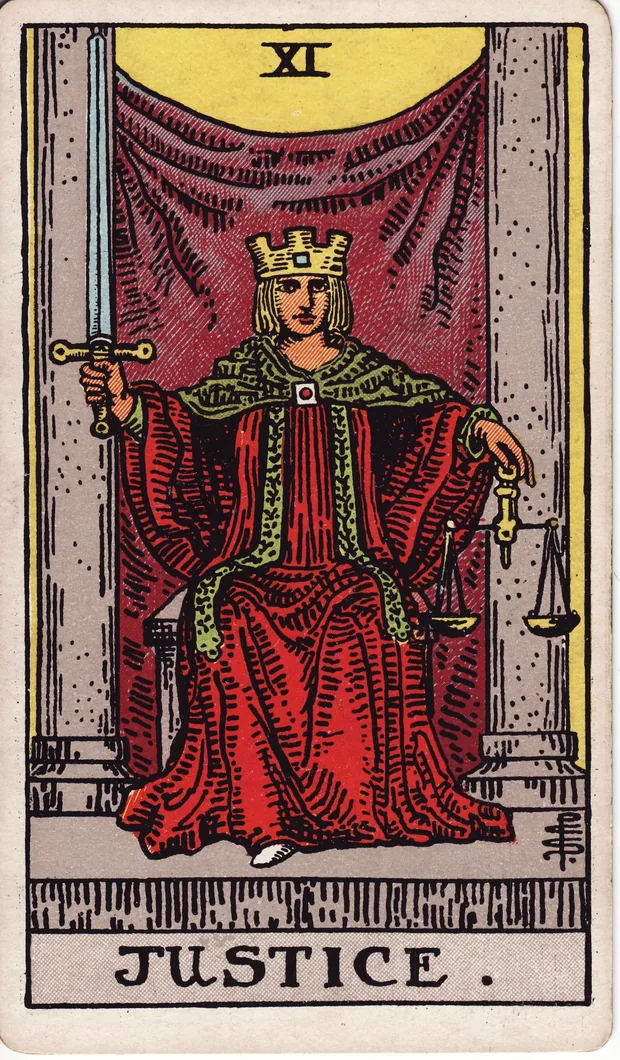 La Justicia, baraja Waite-Smith de 1910