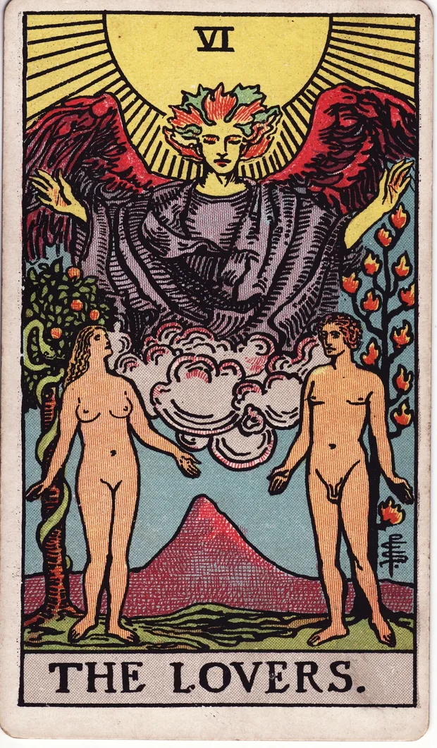 Los Enamorados, baraja Waite-Smith de 1910