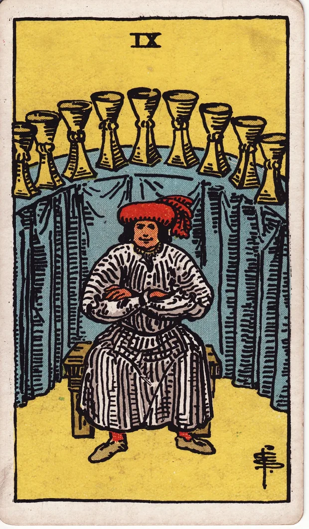 Nueve de Copas, baraja Waite-Smith de 1910