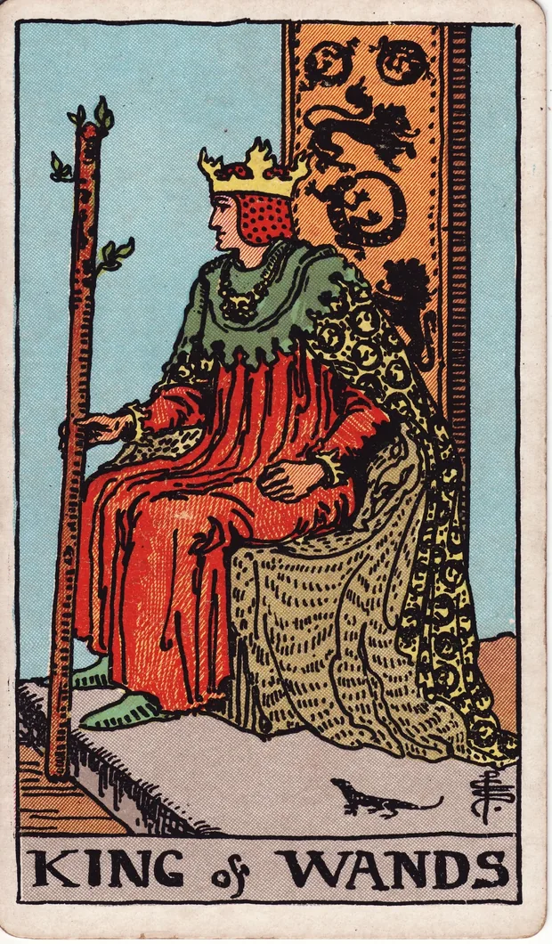 Rey de Bastos, baraja Waite-Smith de 1910