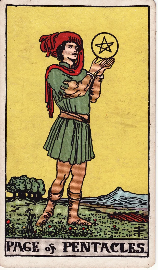 Sota de Oros, baraja Waite-Smith de 1910